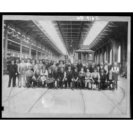 Wellington Tramways staff at Newtown or Kilbirnie workshop