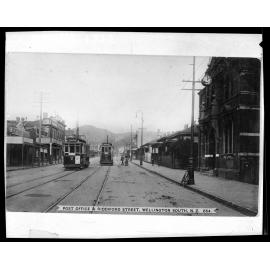 Tramcar bound for Newtown, ' Post Office and Riddiford Street, Wellington South '