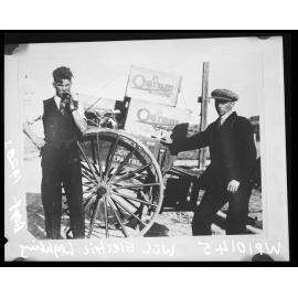 Workmen and cart, Wellington City Council Electric Lighting Department