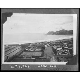 Elevated view of Lyall Bay from the Centennial Exhibition Central Tower