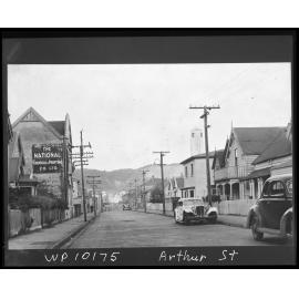 Arthur Street, looking east towards Mount Victoria