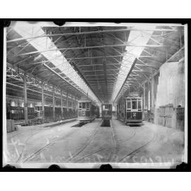 Interior of Newtown Tram Barns, Mansfield Street