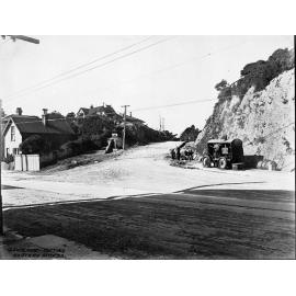 Work in progress, intersection of new Bowen Street extension and Tinakori Road