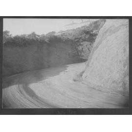 Cut away banks as a result of road improvements on Carlton Gore Road.