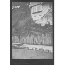 Front of wooden dwelling in Northland. Proposed site of tunnel portal.