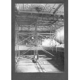 Refurbishing on interior of auditorium of Town Hall.