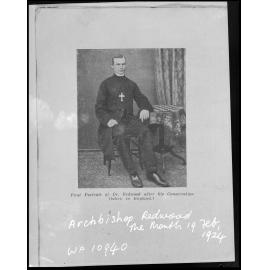 Portrait of The archbishop of Wellington, F Redwood