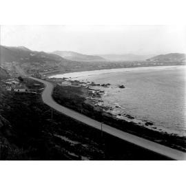 Elevated view looking back towards Lyall Bay and Kilbirnie, Queens Drive, February 1926