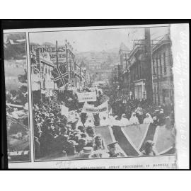Procession for Peace and Humanity, passing along Manners Street