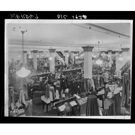 Interior of the DIC department store, fabrics department