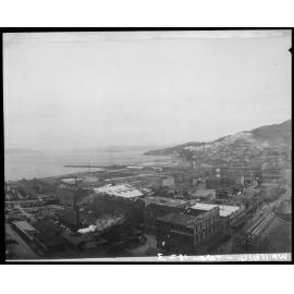 Part three of a panorama of Te Aro from the Ford building, Courtenay Place