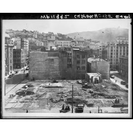 50 - 64 Customhouse Quay, elevated view of cleared site prior to construction of the Government Life Office / The Tower.