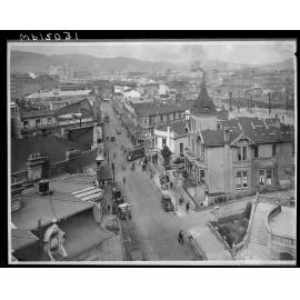 Elevated view of Boulcott Street and Manners Street