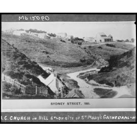 Saint Marys Cathedral on hill, Sydney Street