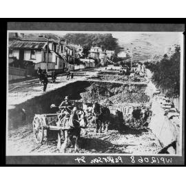 Paterson Street, excavations for the new traffic tunnel through Mount Victoria