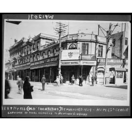 The Albert Hotel or ' Old Identities ' on the corner of Willis Street and Boulcott Street