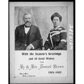 Portrait of Samuel Brown, Councillor, and Mrs Brown