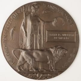 Memorial plaque, receipt and cover letter Temporary Corporal Francis William Desmond 8/2896