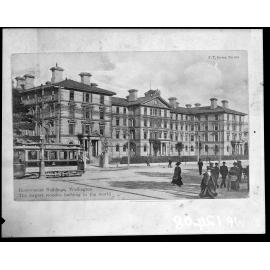 Government Building, Lambton Quay - ' The largest wooden building in the world.'