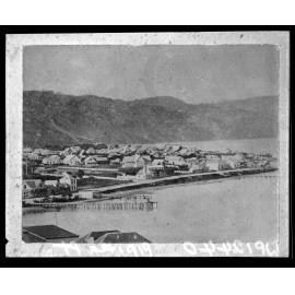 Pipitea Point, prior to reclamation of 1876 along Thorndon Quay