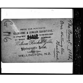 Copy photograph of verso of William Brickell Gibbs, Photographic Artist