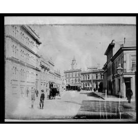 Intersection of Featherston Street and Grey Street, looking towards Lambton Quay