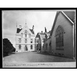 Parliament House, W Letham, custodian at front door, H Otterson opposite