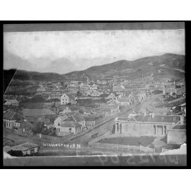 Elevated view of Te Aro, looking toward Brooklyn