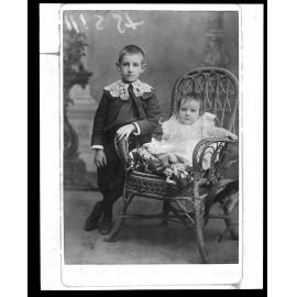 Portrait of W P and J A Allen, two children