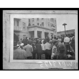 Crowd gathered in Civic Square for visit of Duke of Edinburgh