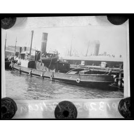 Ship, 'S T Pelican' , moored at wharf