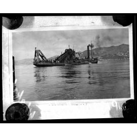 Wellington Harbour Dredge, Whakahire, used for deepening berths for ships and reclaiming waterfront.