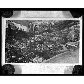 Aftermath of house fire