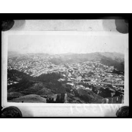 Elevated view of Kelburn and Northland from the wireless station