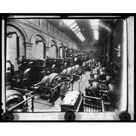 Interior of Tramway Power House, situated Victoria Street and Jervois Quay