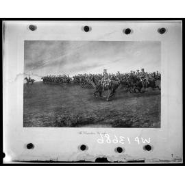 WW1 Engraving "The Canadian Cavalry"
