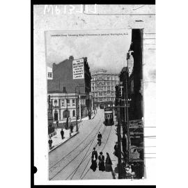 Kings Chambers on the corner of Willis Street and Willeston Street, from Lambton Quay