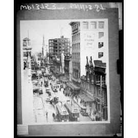 Elevated view of Willis Street, looking south towards Manners Street intersection