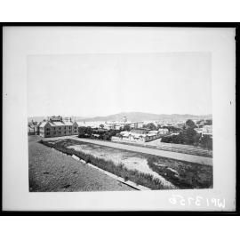 Panoramic view of Parliament and Government House on Sydney Street from Hill Street