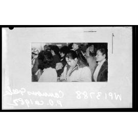 People in line at the Post Office, Cannons Creek, Porirua