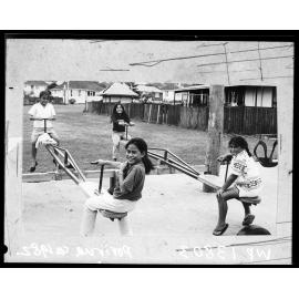 Children on Seesaw in Park Playground, Porirua