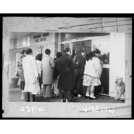 Group outside Cannons Creek Post Office, Porirua