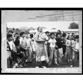 Students outside Primary School, Porirua