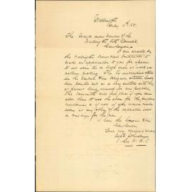 Benevolent Institution, regarding shed for oakum picking by paupers
