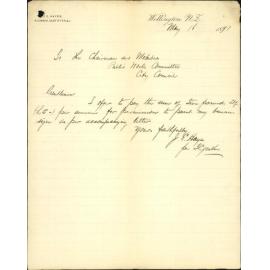 J E Hayes, application for leave to advertise on weighbridge