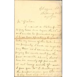 Charles McKeyan, regarding payment of rates