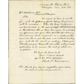 C W Nicholson, regarding drainage works in Hawkestone Street