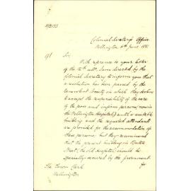 Colonial Secretary's Office, old men patients in hospital