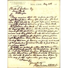 R Morrison Stewart for Macfarlane, Strang and Co, regarding water pipe contracts
