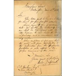 W W J Spreat, regarding cutting in Pirie Street